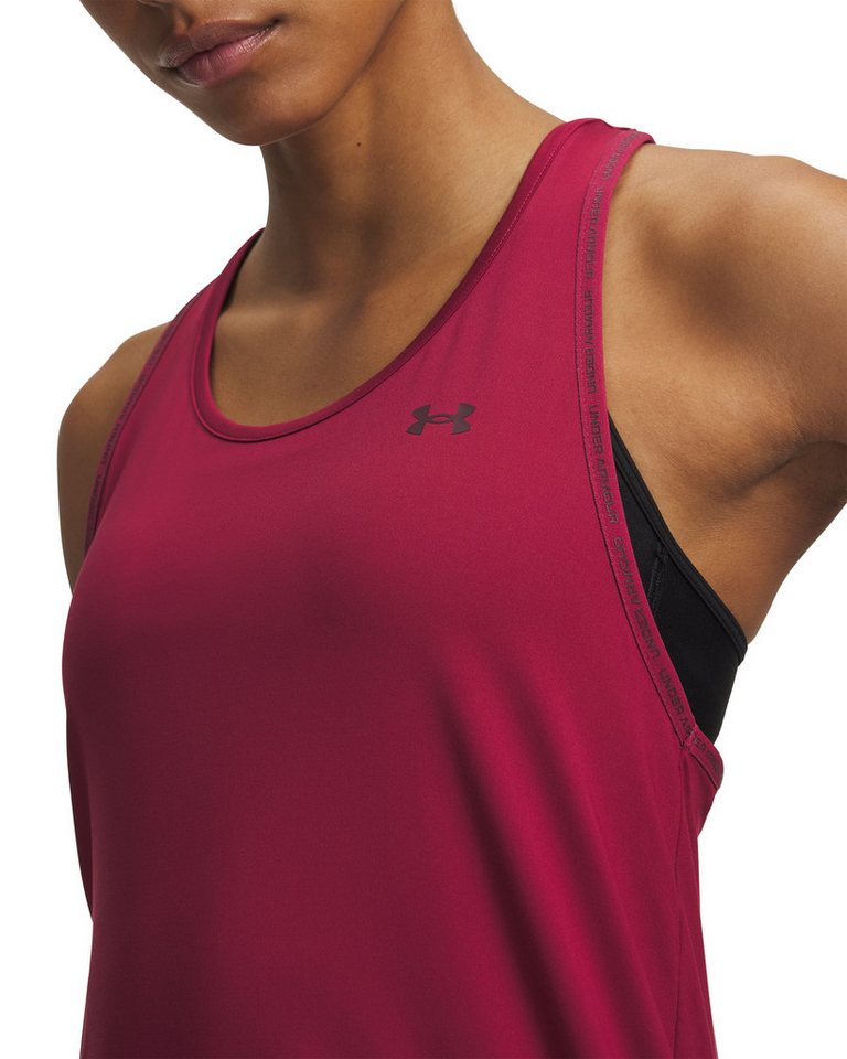Under Armour® Tanktop TECH KNOCKOUT TANK ärmelloses Design, mit Rundhalsausschnitt, aus Polyester und Elasthan – Bild 3 von 3