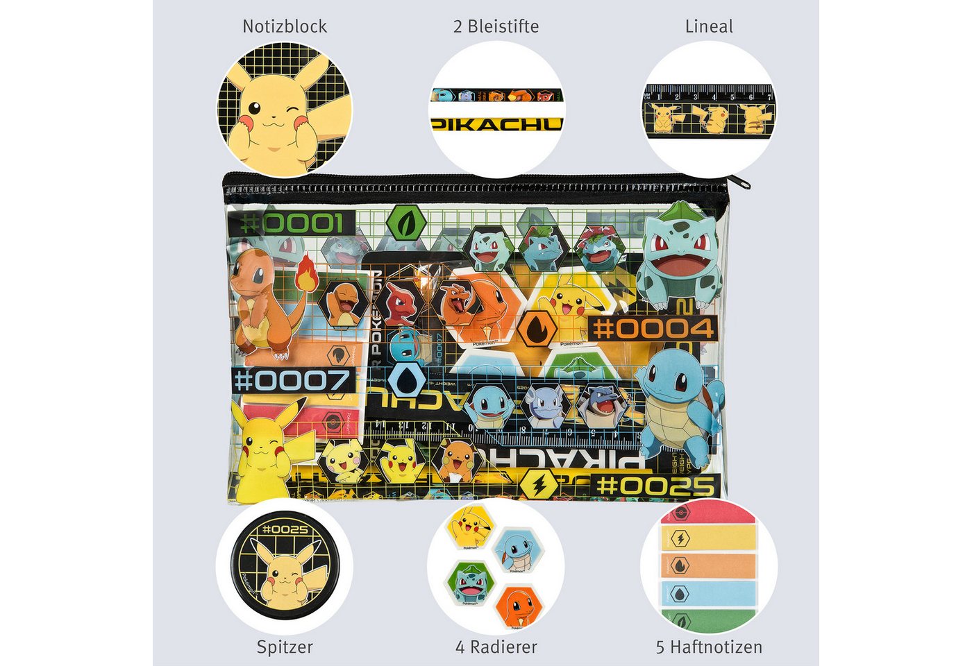 UNDERCOVER Notizbuch Pokémon, inkl. 4 Kugelschreiber sowie Schreib- und Bastelutensilien – Bild 2 von 5