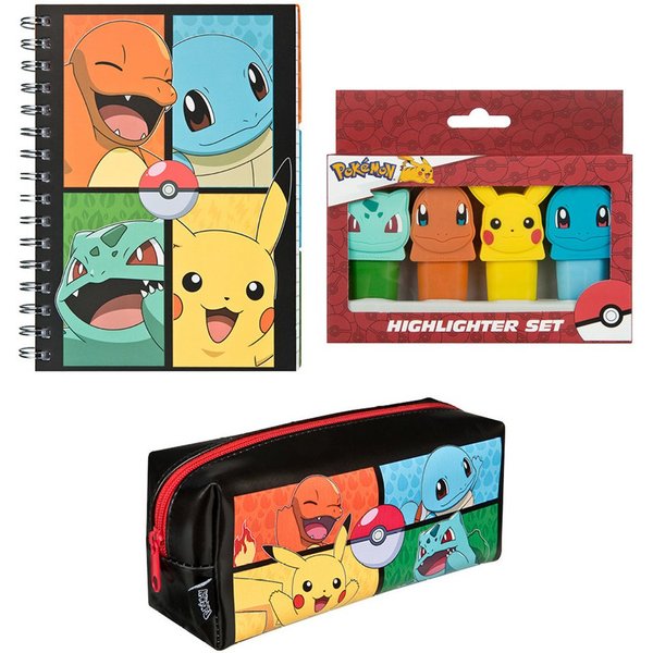 UNDERCOVER Schreibgeräteetui Pokémon, (Set, 3-tlg)