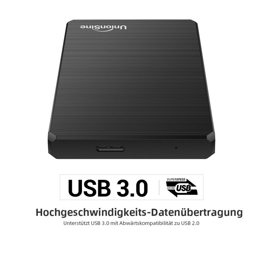 UnionSine USB 3.0 Externe Festplatte 2,5" HDD PC Laptop Gaming Speicher externe HDD-Festplatte (250GB) 2,5", für PC, Laptop, PS4, PS5, Xbox - kompatibel mit Win – Bild 3 von 5