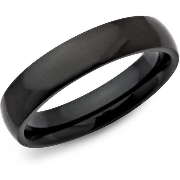 Unique Fingerring Schwarzer Herrenring aus Edelstahl 5mm R9084