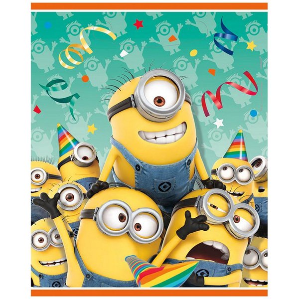 Unique Industries Inc. Geschenkpapier 'Minions' Deko, 8 Geschenktüten 22x18cm