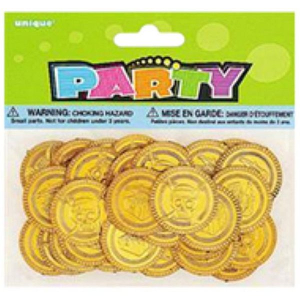 Unique Industries Inc. Hängedekoration Favour Pack Goldmünzen 30Stk./25mm