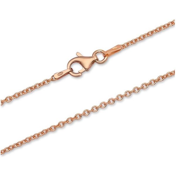 Unique Silberkette Rosé Ankerkette Silber 1,2mm - Länge wählbar - inkl. Etui AK0001-RG