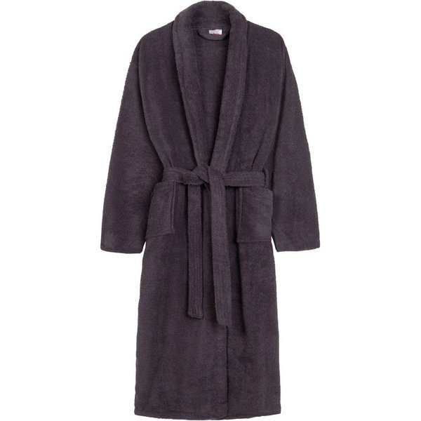 hip Unisex-Bademantel Hip Bathrobe uni - Blue, Midilänge, Walkfrottee, Schalkragen, Gürtel, Schalkragen, Gürtel, Taschen, Baumwolle, Frottee, Weich