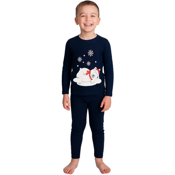 United Labels® Schlafanzug Eisbär - Langarm, Oberteil und Hose, Set