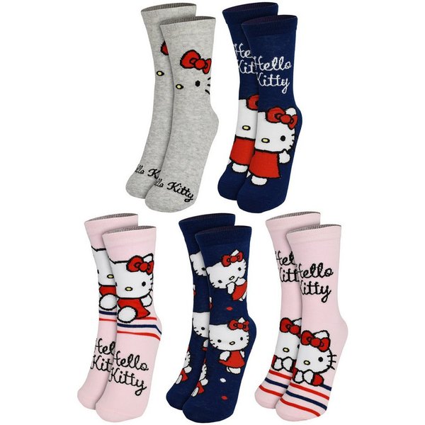 United Labels® Socken Hello Kitty Socken Sneaker Strümpfe (5er Pack) 38-43