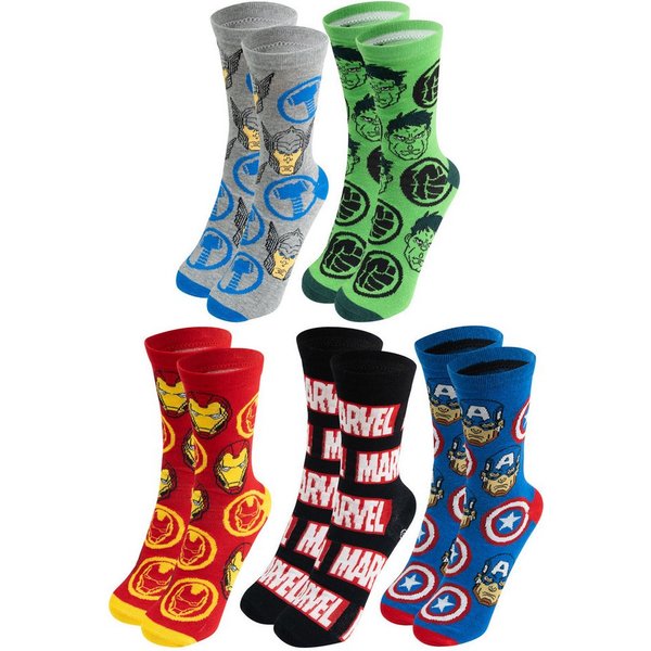 United Labels® Socken Marvel Socken Sneaker Strümpfe (5er Pack) 40-45