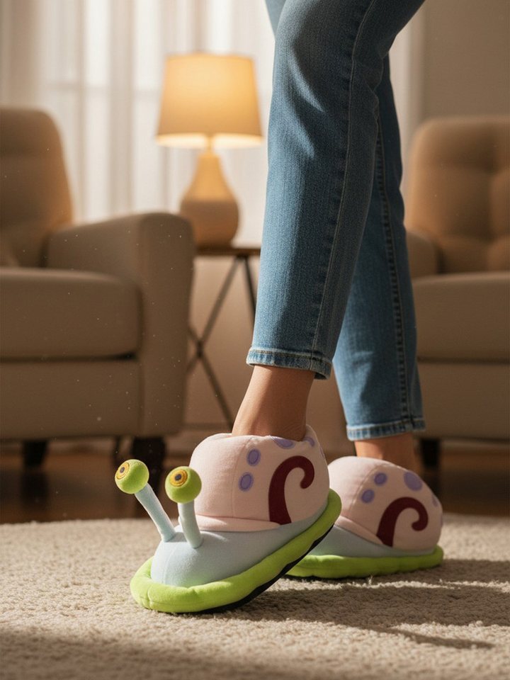 United Labels® SpongeBob Schwammkopf - Gary, 3D Hausschuh – Bild 5 von 5
