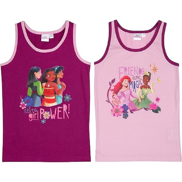 United Labels® Unterhemd Unterhemd Mädchen Hemdchen Tank Top Unterwäsche Lila/Rosa (2er Pack)