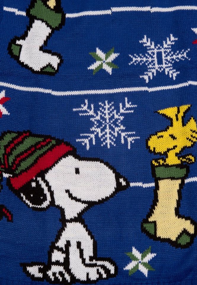 United Labels® Weihnachtspullover Peanuts Snoopy, Woodstock und Socken - Ugly Sweater Winterpulli – Bild 4 von 5