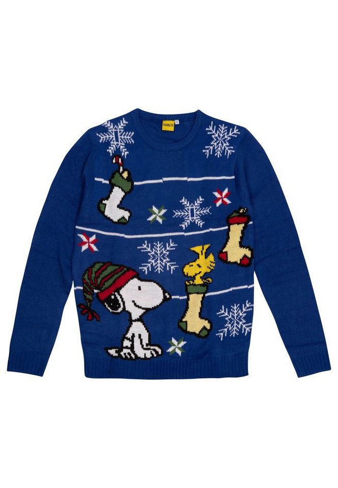 United Labels® Weihnachtspullover Peanuts Snoopy, Woodstock und Socken - Ugly Sweater Winterpulli – Bild 5 von 5