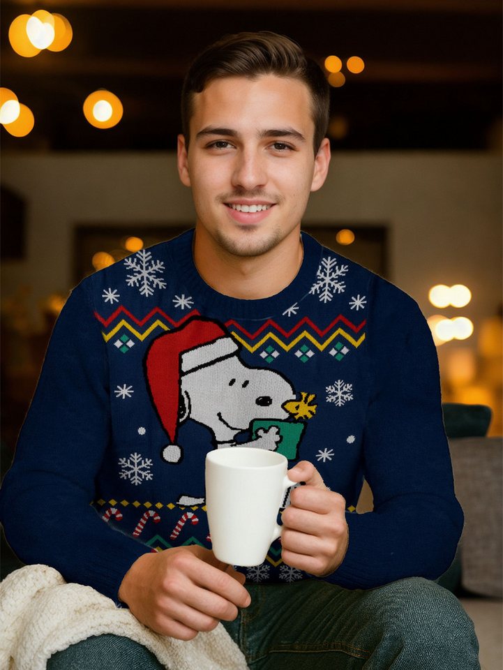 United Labels® Weihnachtspullover The Peanuts Snoopy Winterpullover Winter Strick Pullover Ugly Sweater – Bild 3 von 5