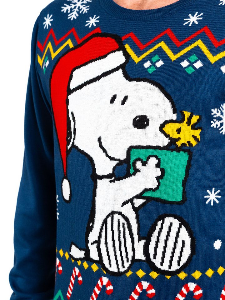 United Labels® Weihnachtspullover The Peanuts Snoopy Winterpullover Winter Strick Pullover Ugly Sweater – Bild 5 von 5