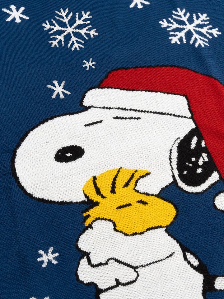 United Labels® Weihnachtspullover The Peanuts Snoopy Strickkleid Warm Kisses Winter Strick Kleid – Bild 3 von 5