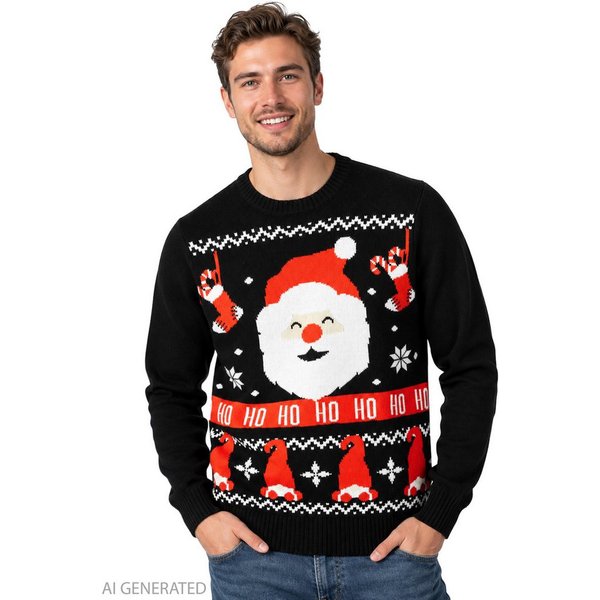 United Labels® Weihnachtspullover Winterpullover Weihnachtsmann Santa Strick Pullover Ugly Sweater