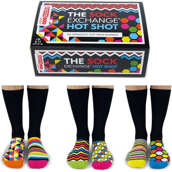 United Oddsocks Freizeitsocken Sock Exchange Hot Shot Oddsocks Business Socken in 39-46 im 6er Set