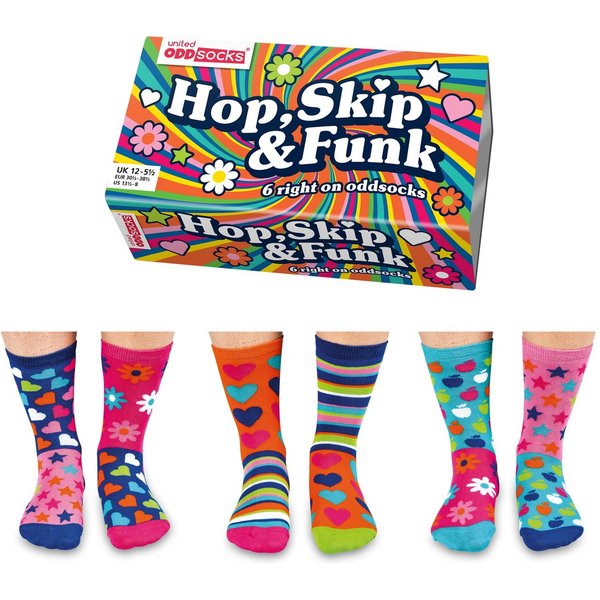 United Oddsocks Freizeitsocken Verrückte Socken Oddsocks Funky Dory für Mädchen im 6er Set