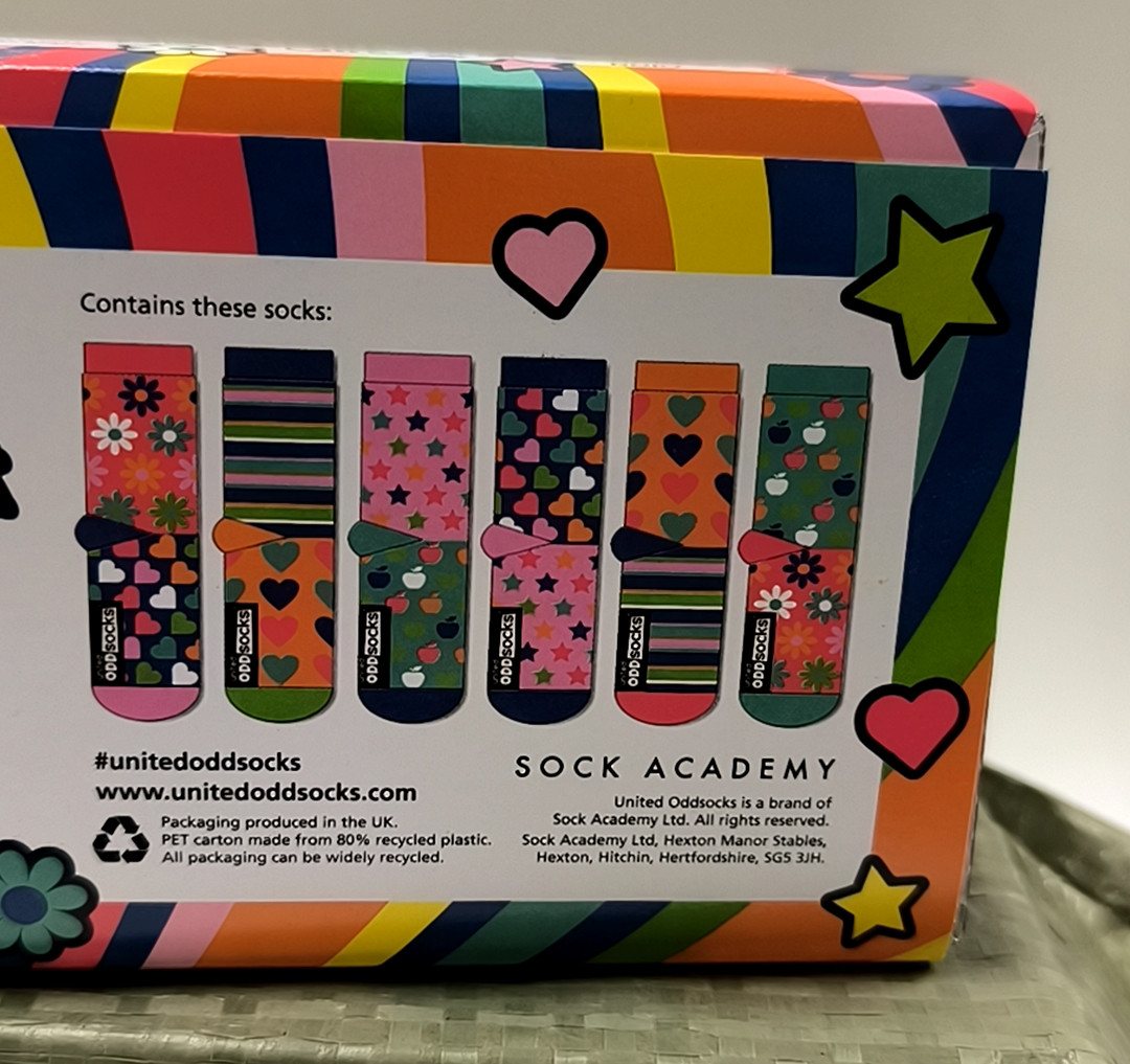 United Oddsocks Freizeitsocken Verrückte Socken Oddsocks Funky Dory für Mädchen im 6er Set – Bild 4 von 5