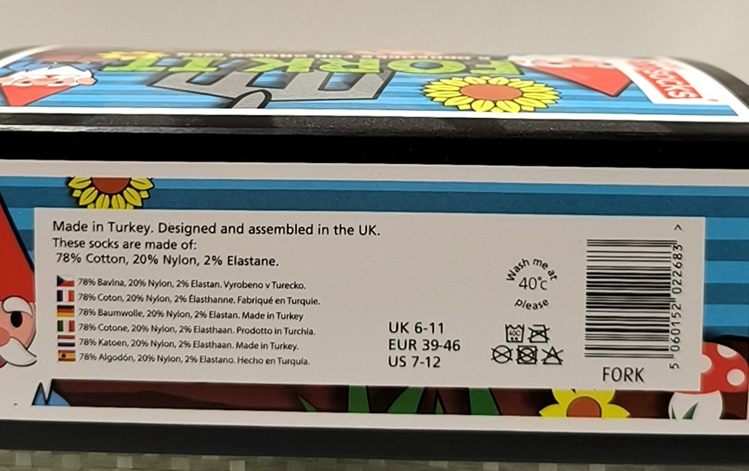 United Oddsocks Freizeitsocken Verrückte Socken Oddsocks Fork It für Männer im 6er Set – Bild 3 von 5
