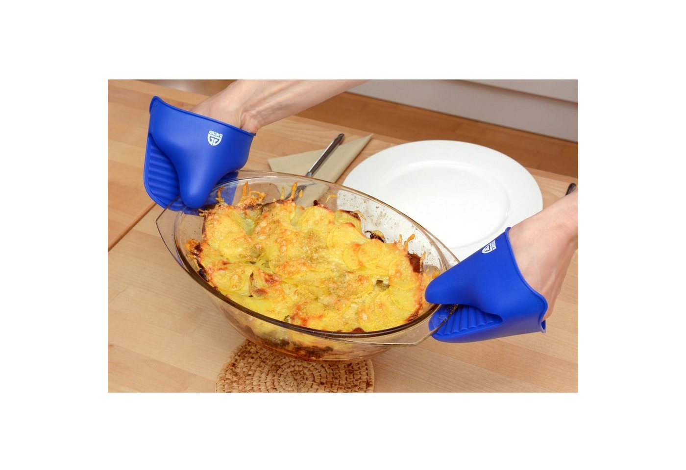 GRÄWE Universaldeckel GRÄWE Topfhandschuhe aus Silikon, 2er Set – Bild 2 von 3