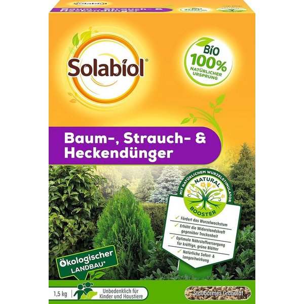 Solabiol Universaldünger Solabiol Baum-, Strauch & Heckendünger mit Wurzelstimulator 1,5 kg