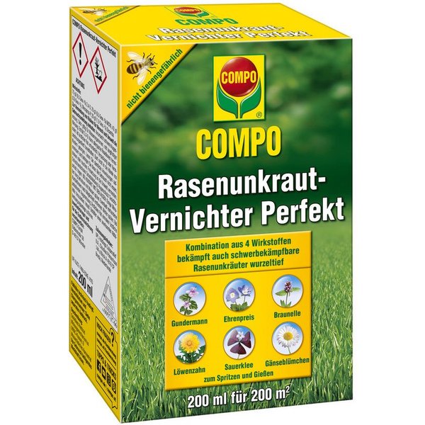 Compo Unkrautbekämpfungsmittel COMPO Rasen Unkrautvernichter COMPO Perfekt 200ml