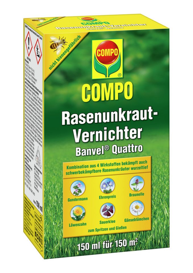 Compo Unkrautbekämpfungsmittel Compo Rasenunkrautvernichter Banvel Quattro 150 ml – Bild 3 von 3