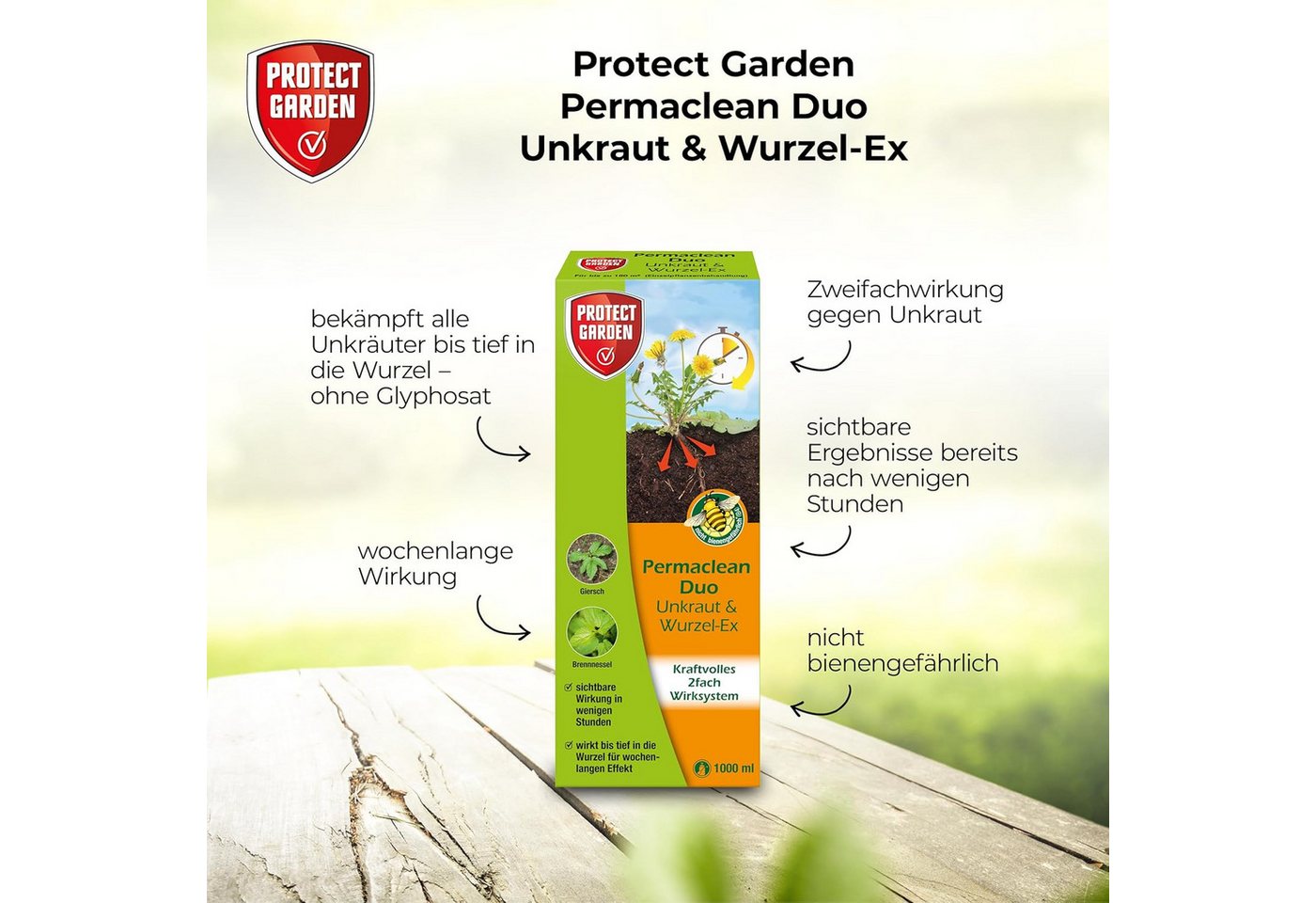 Protect Garden Unkrautbekämpfungsmittel Protect Garden Permaclean Duo Unkraut & Wurzel Ex 500 ml – Bild 2 von 5