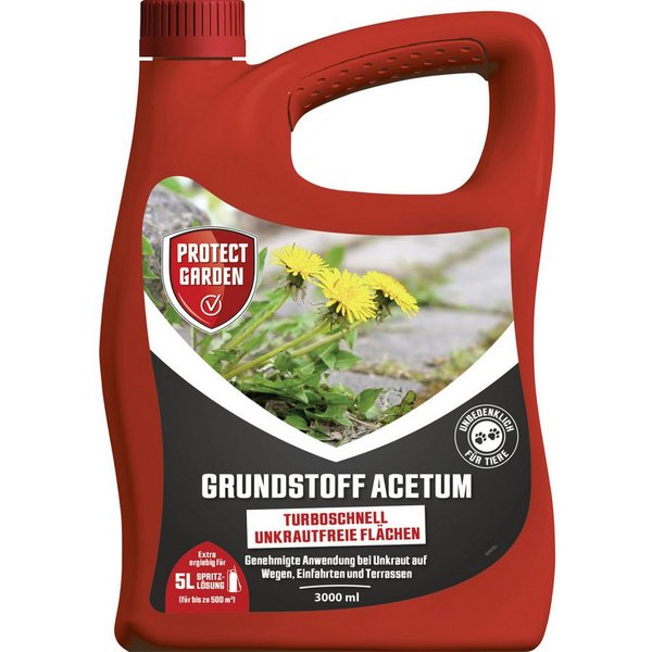PROTECT Unkrautbekämpfungsmittel Protect Garden Turbo Unkrautfrei Grundstoff Acetum