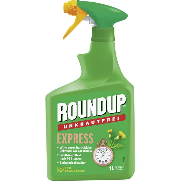 ROUNDUP Unkrautbekämpfungsmittel Roundup Unkrautfrei Express Sprühflasche 1 L