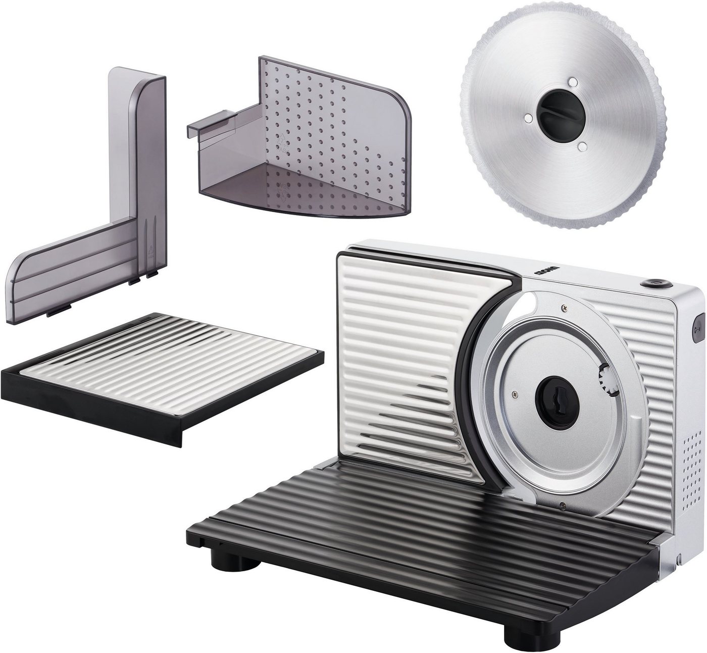Unold Allesschneider Curve Silver 78866, 100 W – Bild 2 von 5