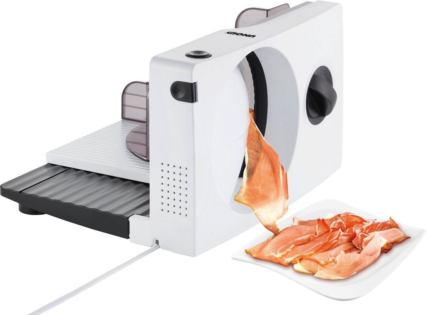 Unold Allesschneider Curve White 78860, 100 W – Bild 2 von 5