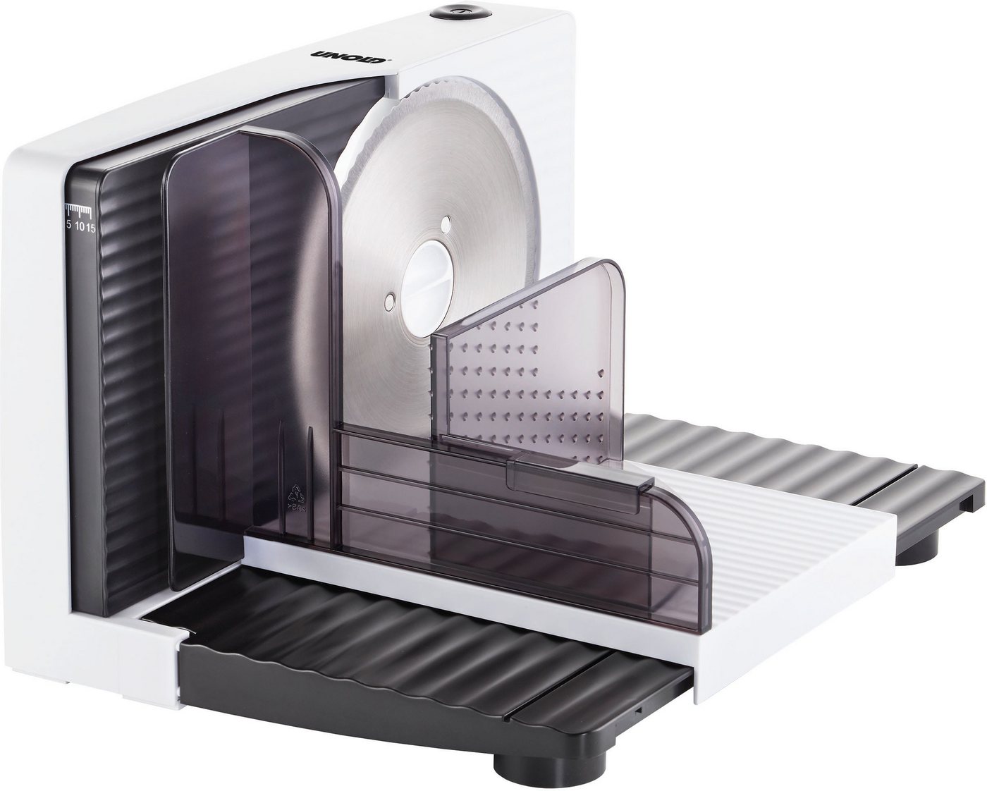 Unold Allesschneider Curve White 78860, 100 W – Bild 4 von 5