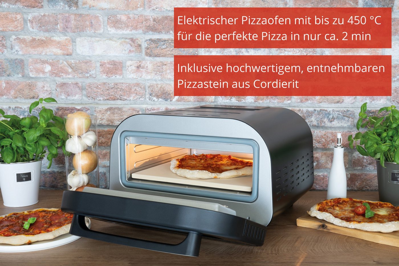 Unold Pizzaofen Don Luigi 68815, mit hitzebeständiger Türdichtung – Bild 4 von 5