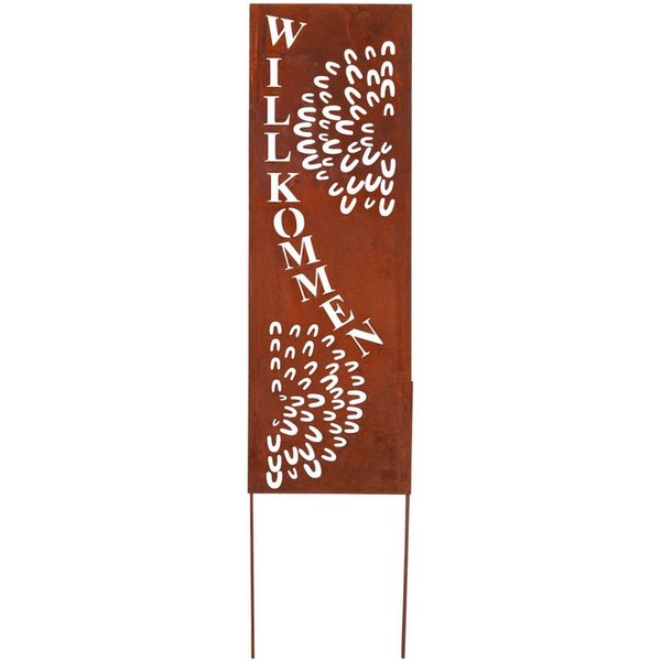 UNUS GARDEN Gartenstecker Roststecker Schild Willkommen (1-St)