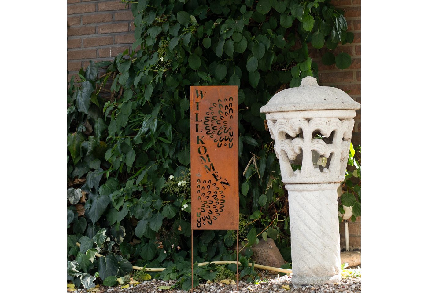 UNUS GARDEN Gartenstecker Roststecker Schild Willkommen (1-St) – Bild 2 von 4