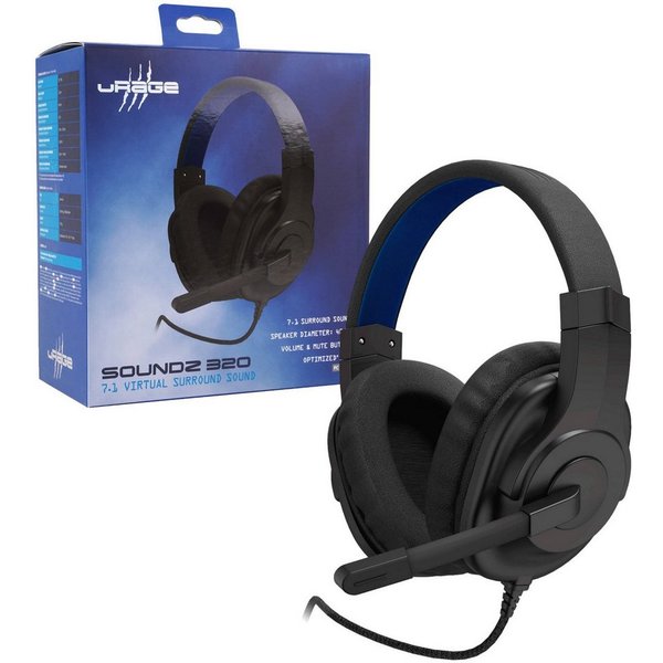 uRage Gaming USB 7.1 Headset Kopfhörer SoundZ 320 Headset (Lautstärkenreglung, Mute, Mikrofon, etc., kabelgebunden, Over-Ear mit Mikrofon + Fernbedienung für PC
