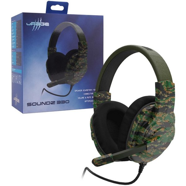 uRage Gaming USB Headset Kopfhörer SoundZ 330 Headset (Lautstärkenreglung, Mute, Mikrofon, etc., kabelgebunden, Over-Ear mit Mikrofon + Fernbedienung für PC Not