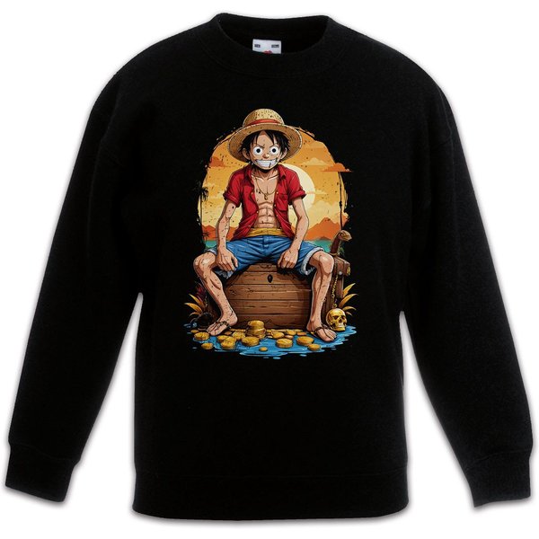 Urban Backwoods Sweatshirt Monkey Smile Ruffy Kinderpullover One Pirate Adventure Anime Piece D (1-tlg) Luffy Treasure Pirates Series