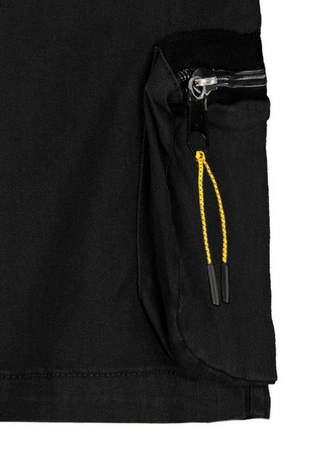Urban Surface Cargoshorts Bequeme Trekking Bermuda praktische für Herren Baumwolle Normal Fit Einfarbig atmungsaktiv Kordelzug – Bild 3 von 3