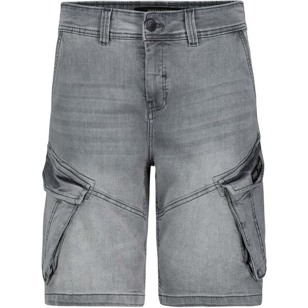 Urban Surface Jeansshorts Cargo Design Used Optik Seitentaschen für Herren Baumwolle Regular Fit unifarben wärmend Reißverschluss