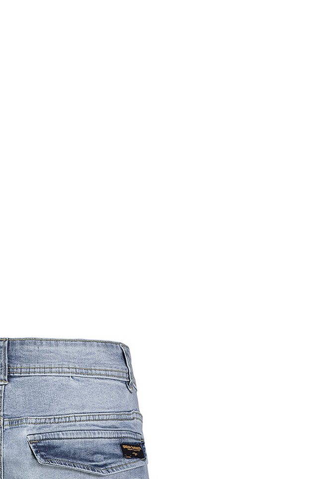 Urban Surface Jeansshorts Cargo Design Used Optik Seitentaschen für Herren Baumwolle Regular Fit unifarben wärmend Reißverschluss – Bild 3 von 4