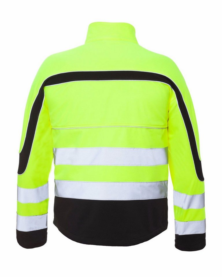 Urgent Arbeitsjacke Arbeitsjacke Softshell Wasserdicht Winterjacke Warnjacke (SOFT-URGNEO) neon, ohne Kapuze – Bild 2 von 5