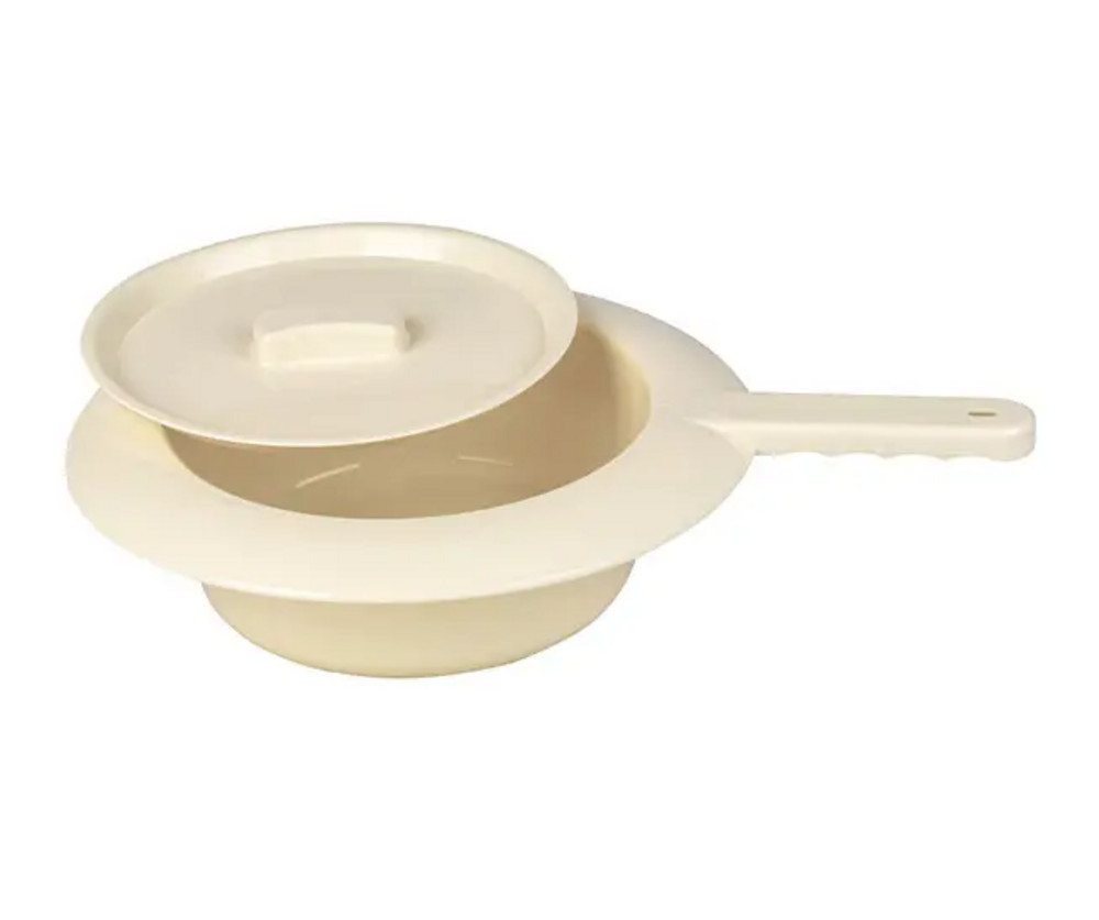 DocMed Urinal DocMed Stechbecken aus Kunststoff, (Inklusive Deckel, 1-tlg., Autoklavierbares Stechbecken), Hygienische Bettpfanne, Robustes Stechbecken – Bild 2 von 4