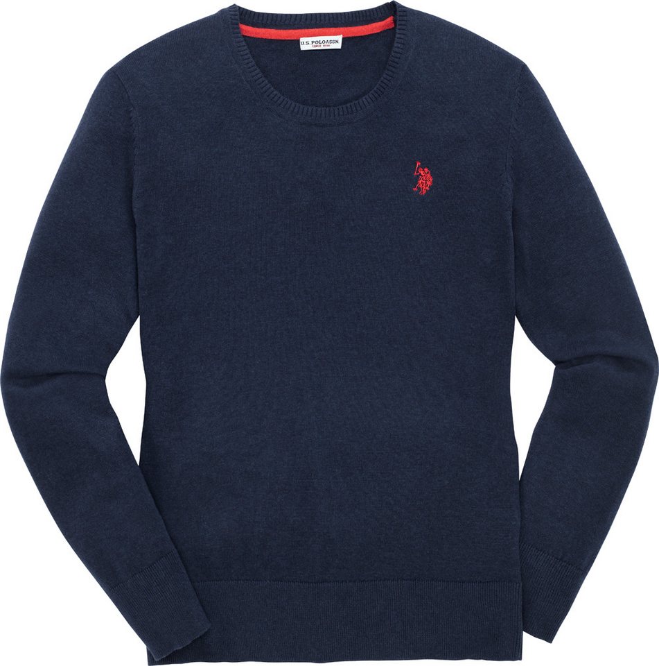 US Polo Assn. Rundhalspullover Perfekte Passform mit Bündchen-Abschluss – Bild 5 von 5