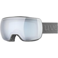 uvex Compact Fullmirror Skibrille (5030 rhino mat, mirror silver/blue (S2))
