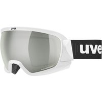 uvex Contest CV Skibrille (1030 white mat, mirror silver/colorvision green (S3))
