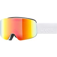 uvex pwdr FM Skibrille (2230 white matt, mirror rainbow/green clear (S2))
