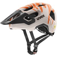 uvex React Jr. Mips Kinder-Fahrradhelm (52-56 cm, 08 warm grey/orange matt)